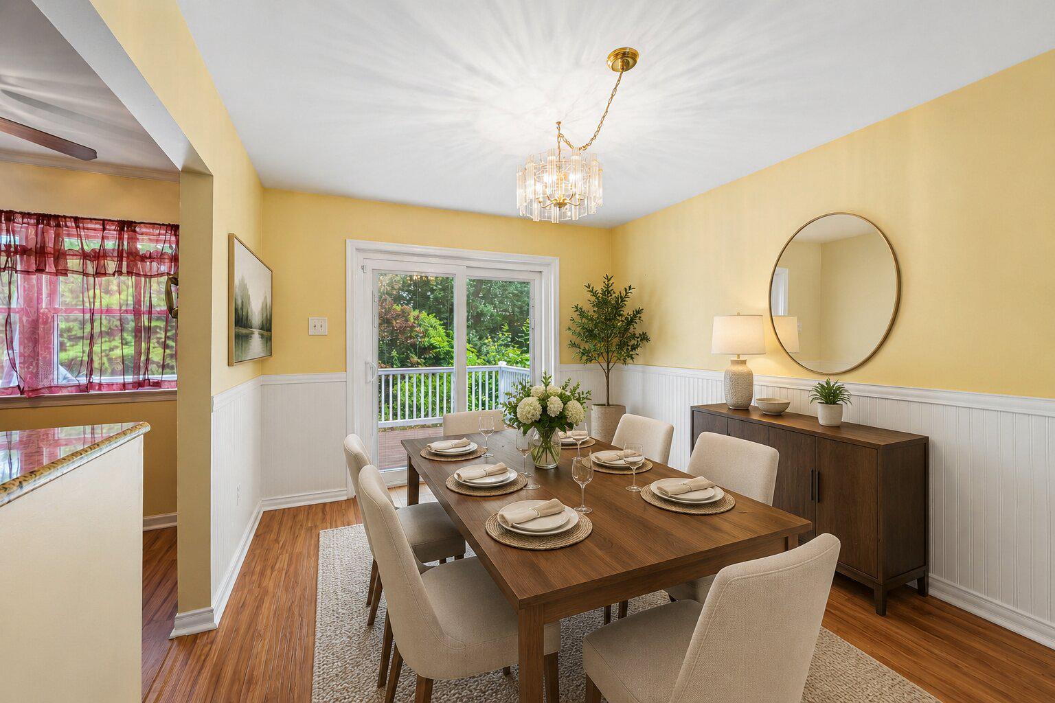 12534 Fedor Road Philadelphia, PA 19154 - Photo 12 of 66 Dining room w/ sliding doors to deck- digitally st