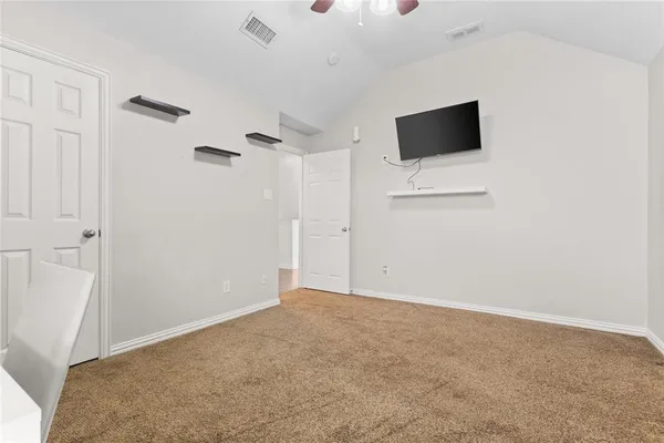a view of a livingroom with an empty space