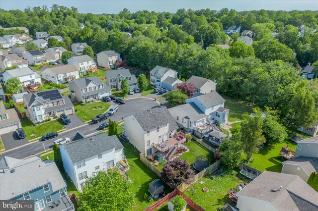 an aerial view of multiple house
