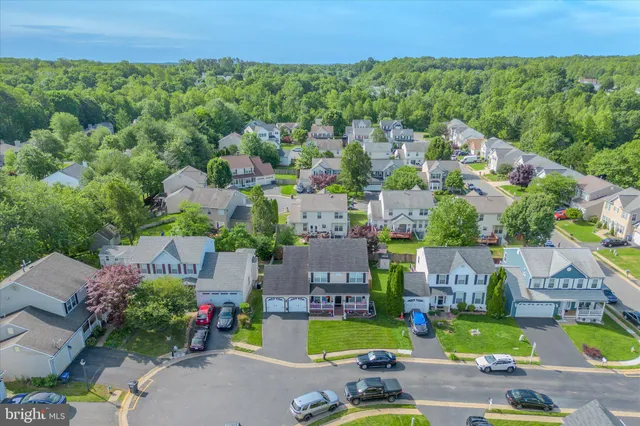 an aerial view of multiple house