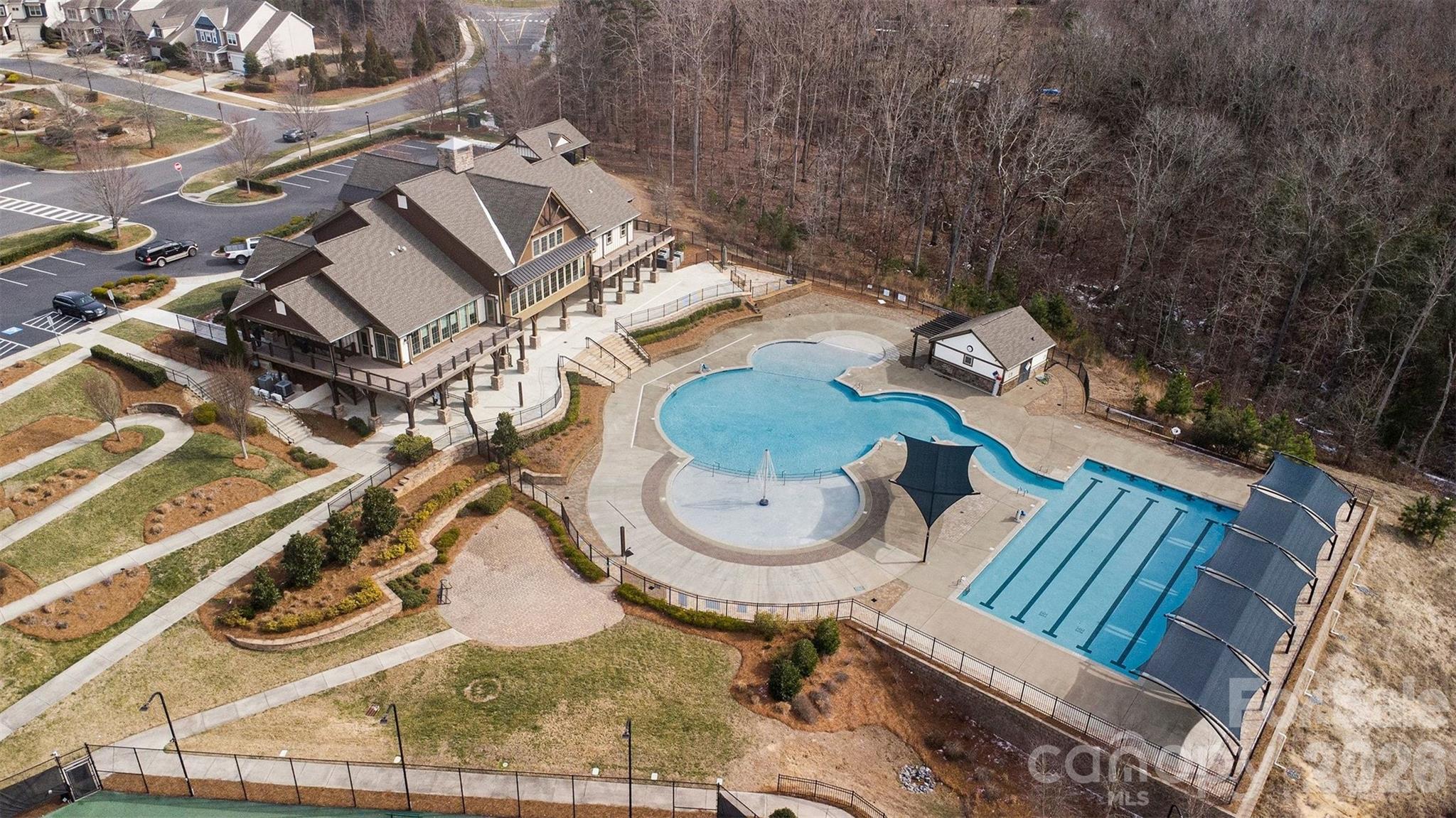 2192 Winhall Road Fort Mill, SC 29715 - Photo 31 of 32 an aerial view of a house with garden space and sitting area
