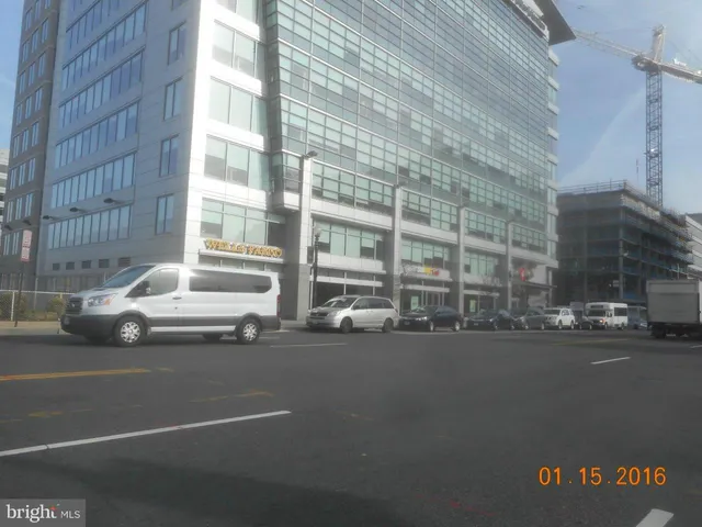 a view of a building with a door