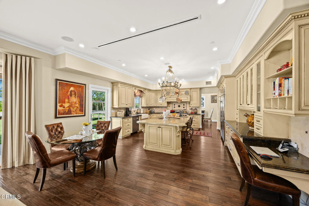 574 Camillo Road Sierra Madre, CA 91024 - Photo 22 of 72 a view of a dining room with furniture and wooden floor