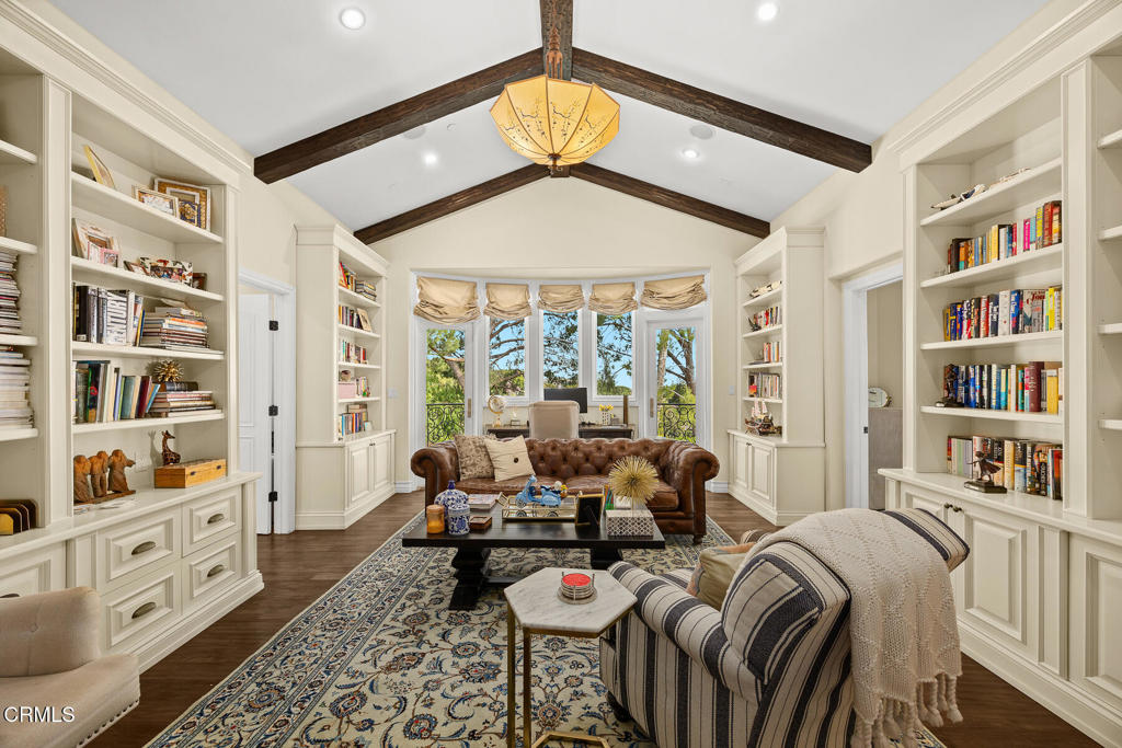 574 Camillo Road Sierra Madre, CA 91024 - Photo 33 of 72 a living room with furniture and a floor to ceiling window
