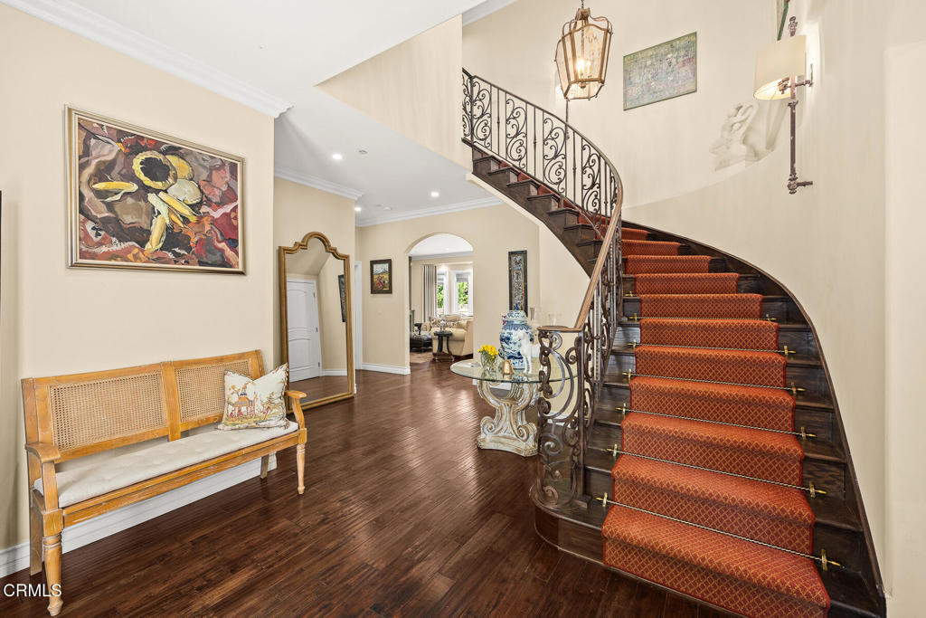 574 Camillo Road Sierra Madre, CA 91024 - Photo 9 of 72 a view of entryway and hall with wooden floor