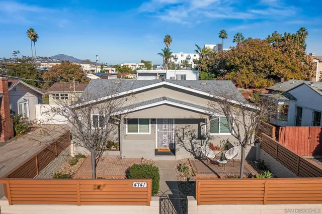 a view of a house with a patio