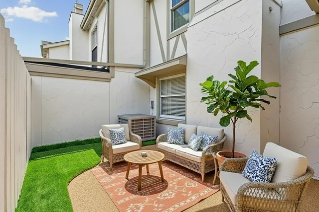 a outdoor living with furniture