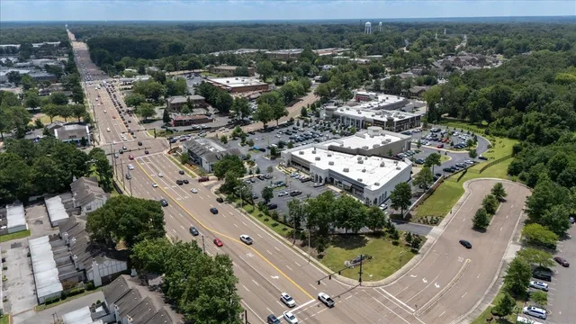 an aerial view of multiple house