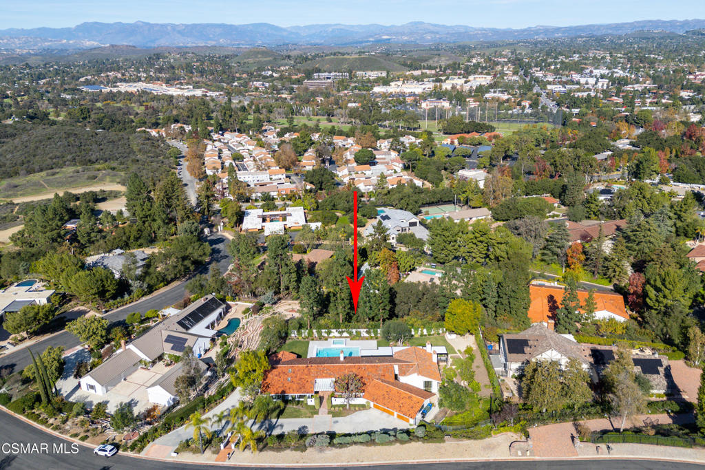87 Pinecrest Road Westlake Village, CA 91361 - Photo 69 of 76 an aerial view of residential houses with outdoor space and swimming pool