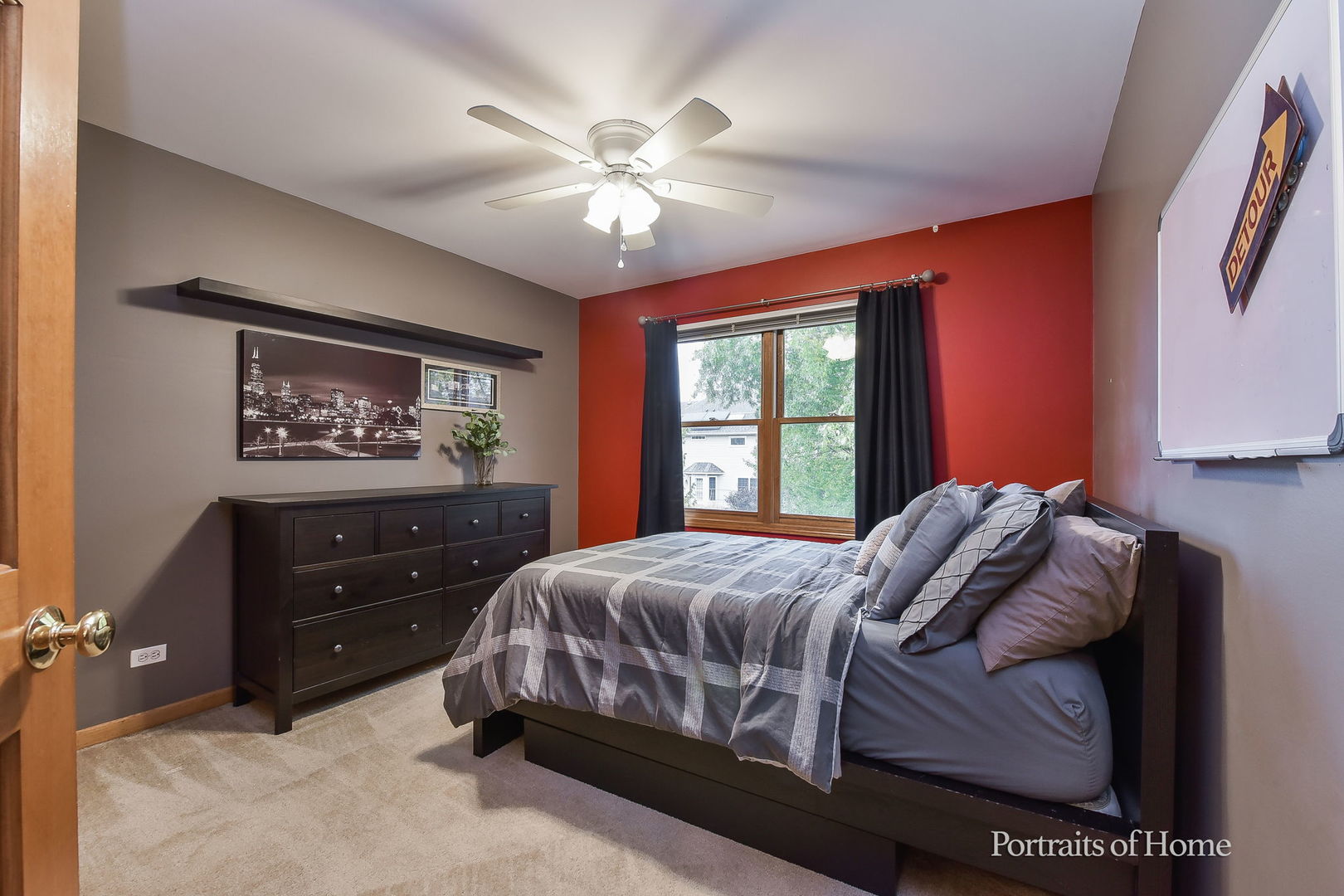1813 Marne Road Bolingbrook, IL 60490 - Photo 18 of 30 a bedroom with a bed and a window