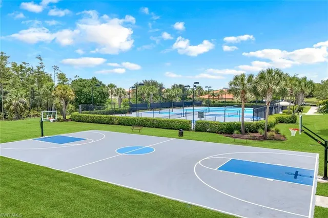 a view of a basketball court