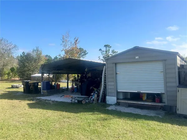 a backyard of a house