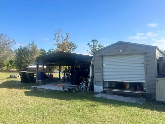 a backyard of a house