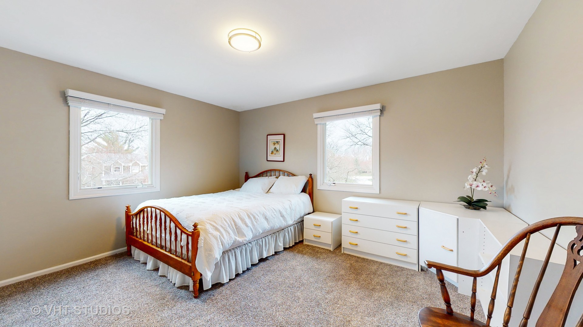 256 Stonegate Road Trout Valley, IL 60013 - Photo 18 of 52 a bedroom with a bed chair and a window