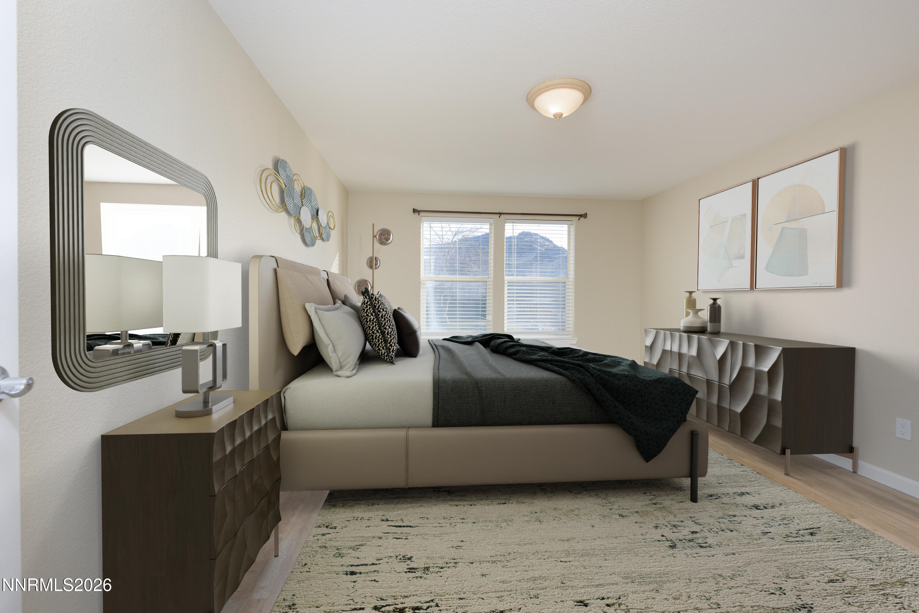44 Conner Way Gardnerville, NV 89410 - Photo 19 of 38 a living room with a bed furniture and a window