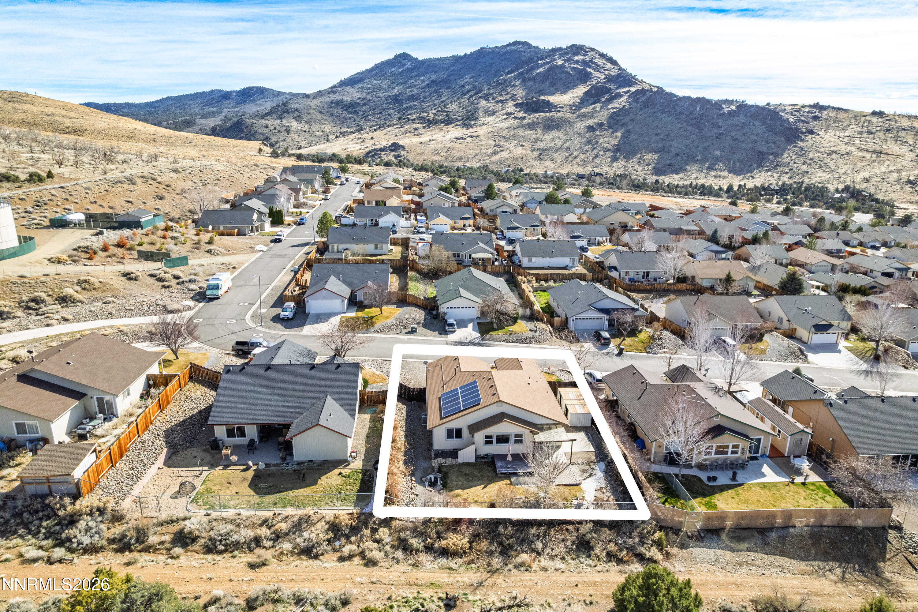 44 Conner Way Gardnerville, NV 89410 - Photo 37 of 38 an aerial view of houses with a mountain