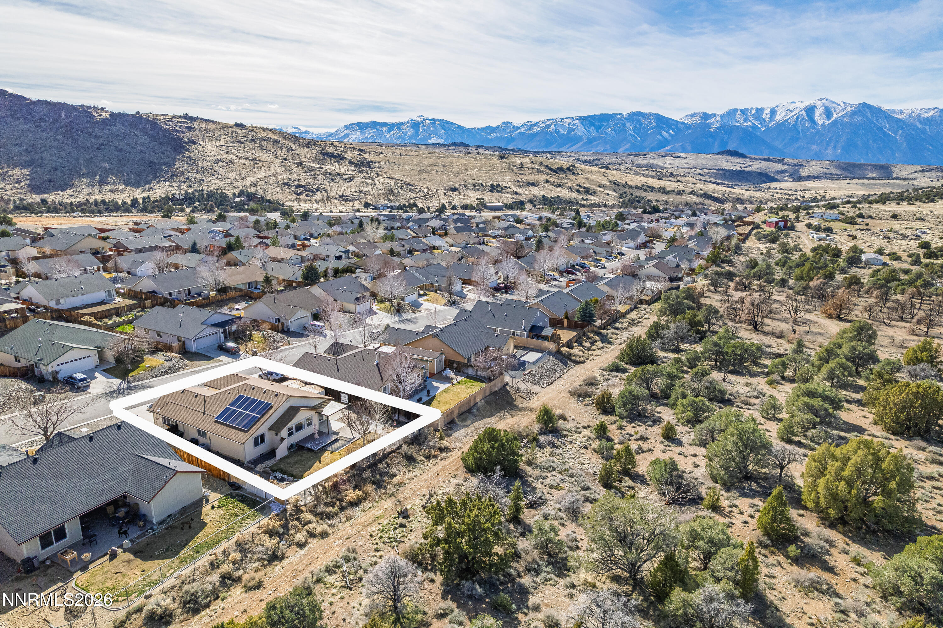 44 Conner Way Gardnerville, NV 89410 - Photo 38 of 38 an aerial view of a house with a mountain