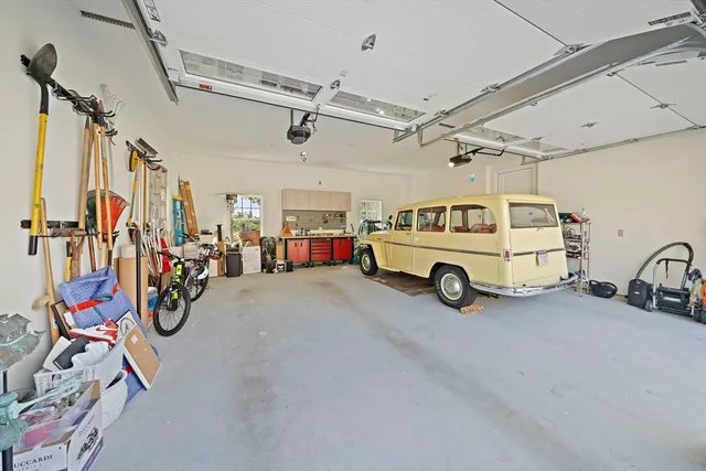 a view of a lake with a yard