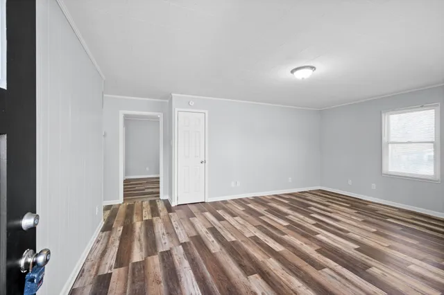 wooden floor in a room
