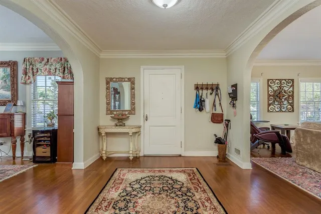 a kitchen with granite countertop lots of counter top space and stainless steel appliances