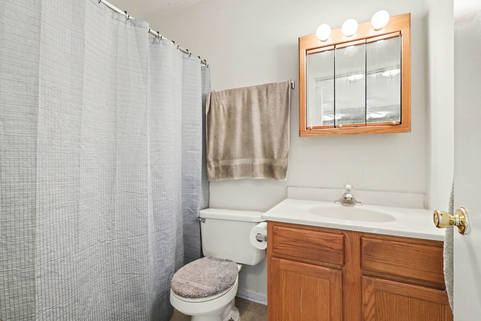 1900 Light Road, Unit 210 Oswego, IL 60543 - Photo 10 of 15 a bathroom with a sink a toilet and shower