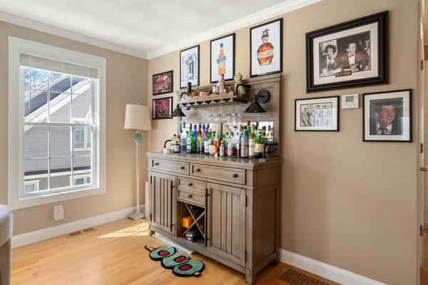 a view of living room with furniture and window