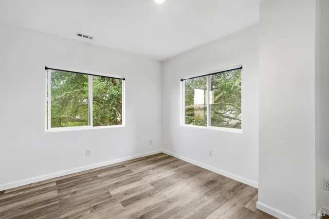 an empty room with a window