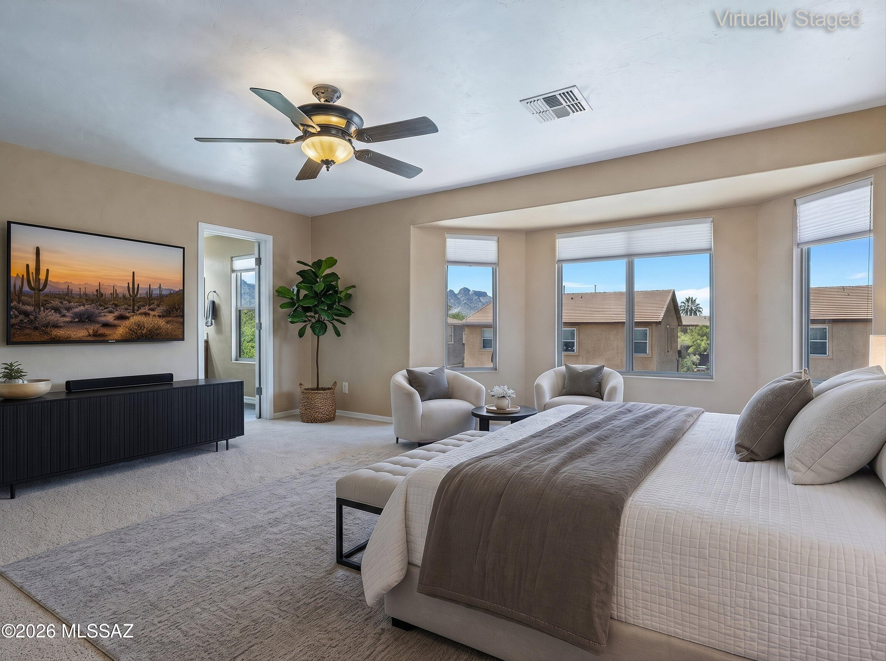 3614 East Canter Road Tucson, AZ 85739 - Photo 29 of 46 1-Staged Primary Bedroom