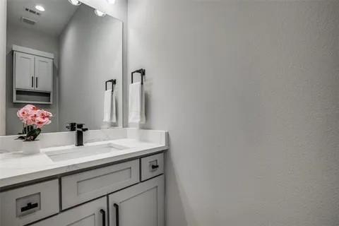 1702 Seevers Avenue Dallas, TX 75216 - Photo 20 of 24 a bathroom with a sink and a mirror