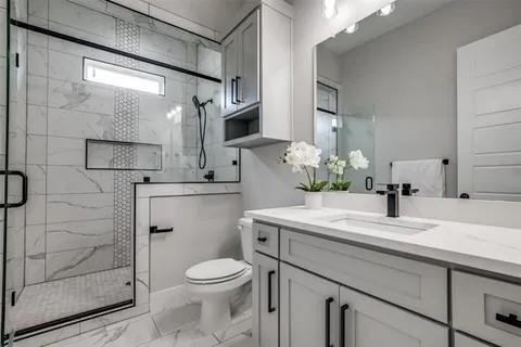 1702 Seevers Avenue Dallas, TX 75216 - Photo 21 of 24 a bathroom with a sink toilet and shower