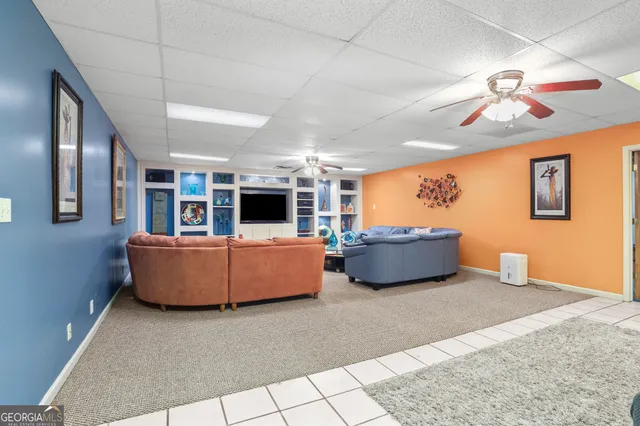 a view of a house with a small yard