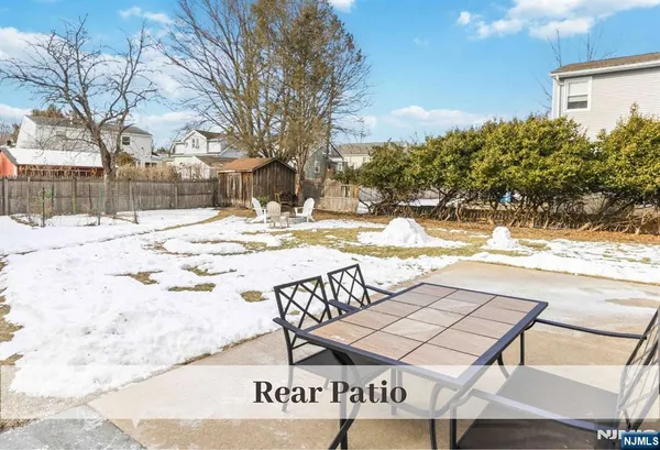 a view of a backyard of snow