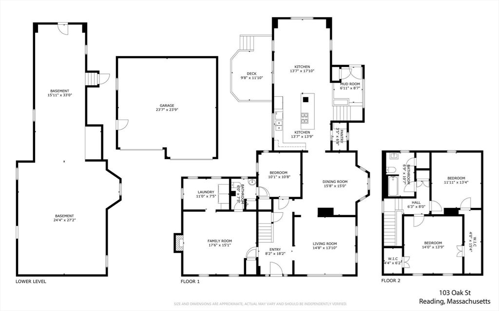 103 Oak Street Reading, MA 01867 - Photo 33 of 35 a picture of floor plan