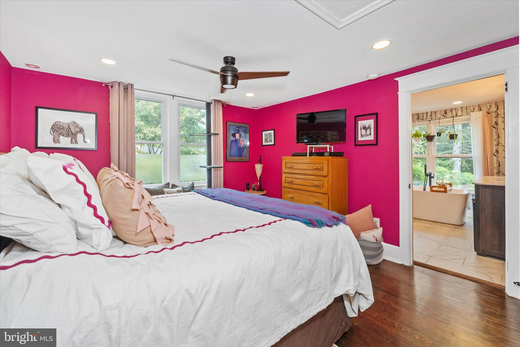 3024 Foulk Road Garnet Valley, PA 19060 - Photo 20 of 43 a bedroom with a bed and wooden floor