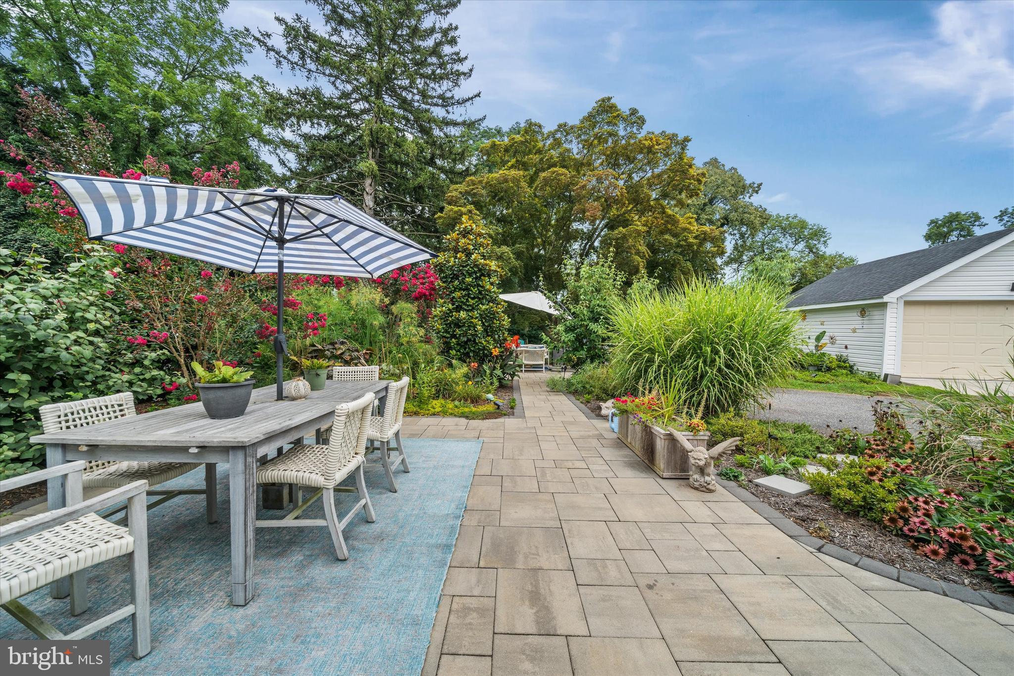 3024 Foulk Road Garnet Valley, PA 19060 - Photo 35 of 43 a view of a table and chairs under an umbrella