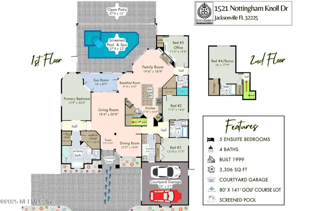 $1,024,950 | 1521 Nottingham Knoll Drive, Jacksonville, FL 32225