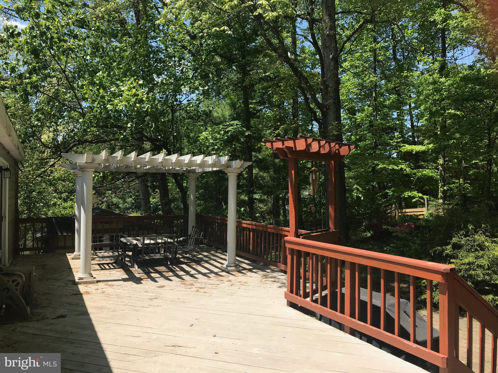 8212 Mockingbird Drive Annandale, VA 22003 - Photo 23 of 25 Deck and Pergola in spring