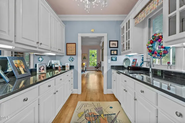 a kitchen with granite countertop lots of counter top space