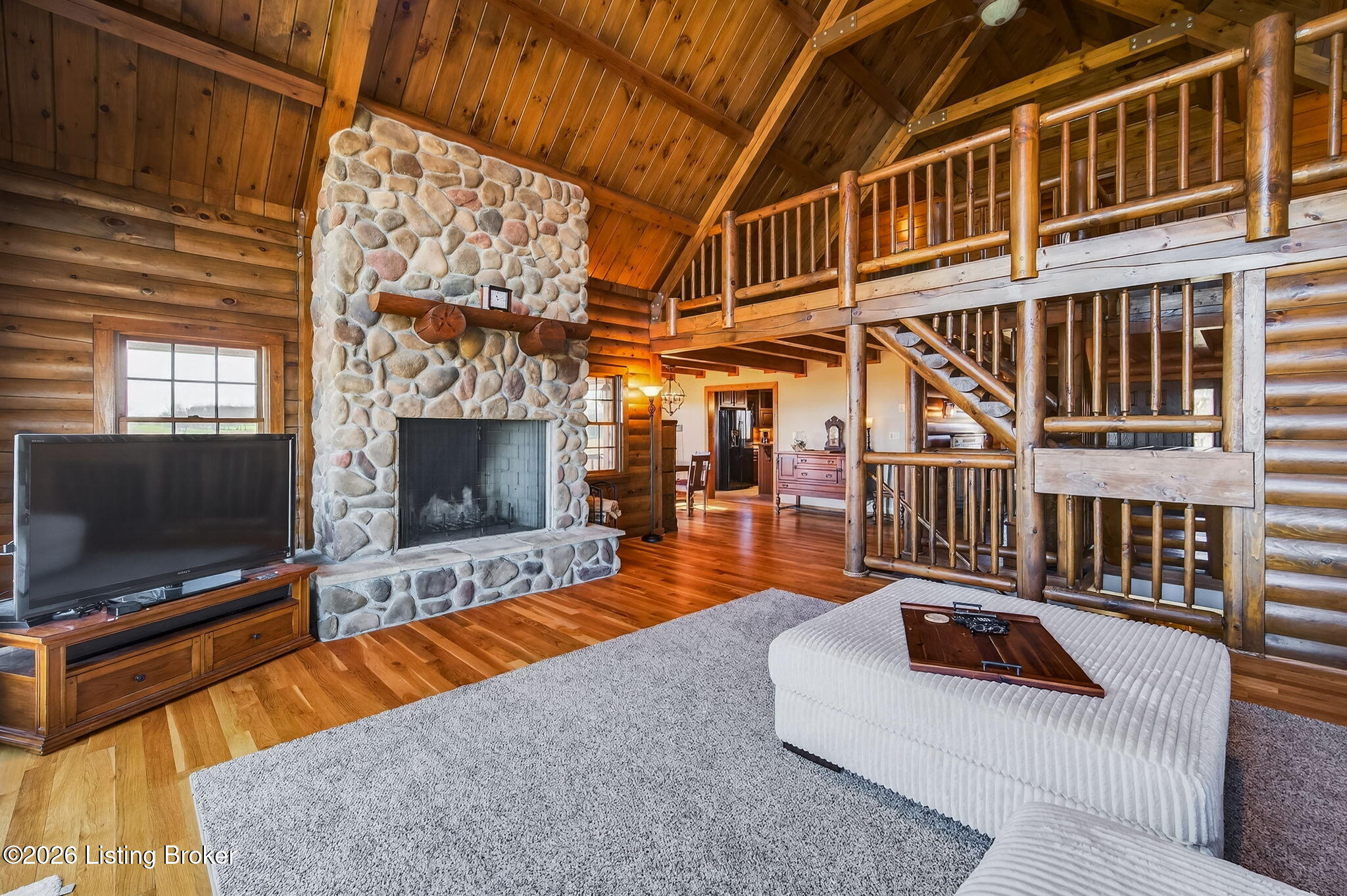 771 Mud Splash Road Elizabethtown, KY 42701 - Photo 29 of 85 Authentic log walls wrap the space on every side, reinforcing the craftsmanship and character that define this home from top to bottom