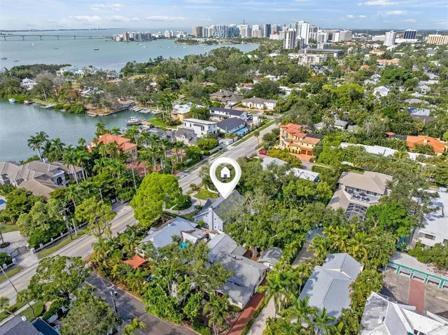 an aerial view of a city with lots of residential buildings