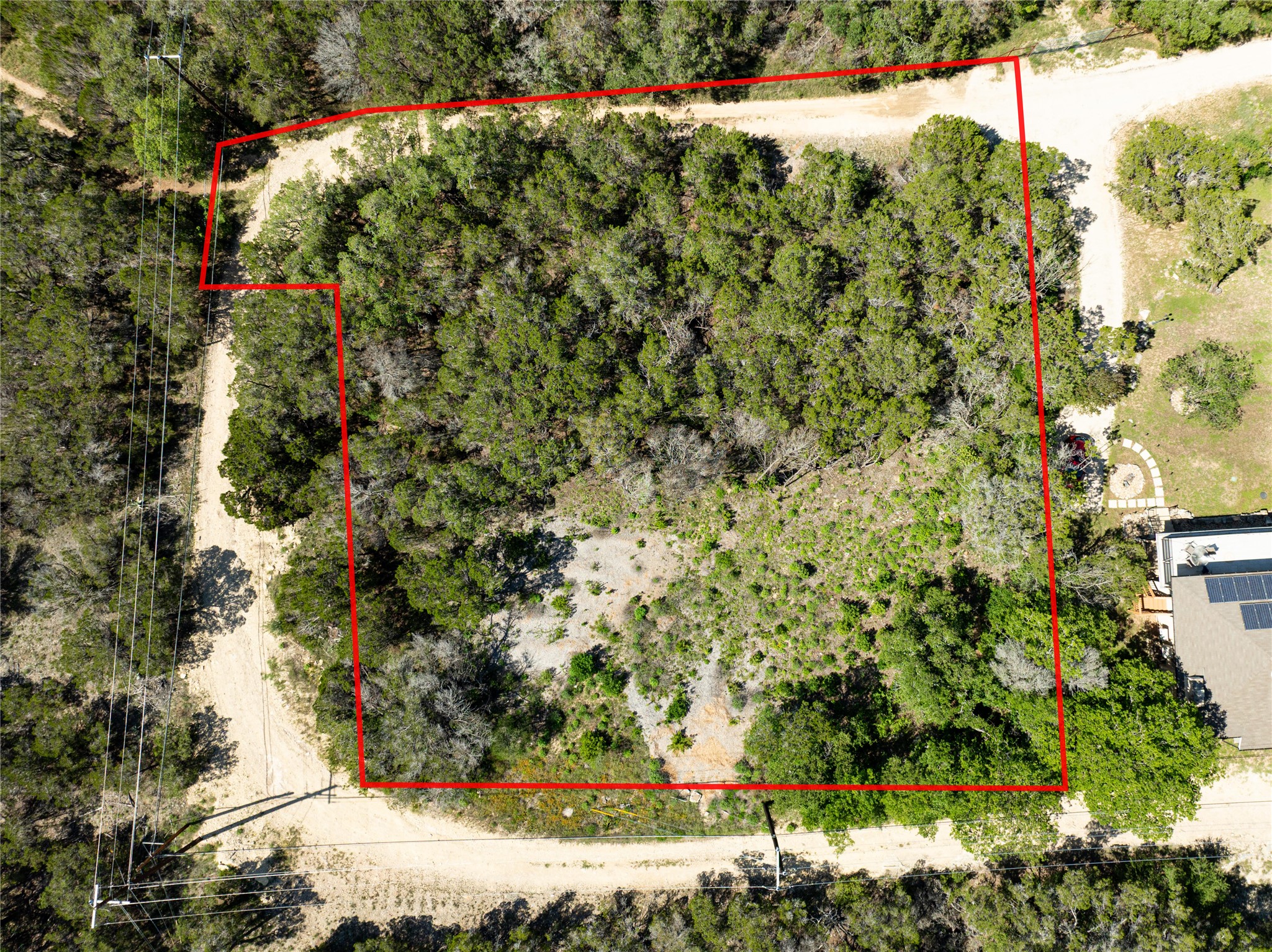 13560 Bullick Hollow Road Austin, TX 78726 - Photo 3 of 5 Aerial view of property and surrounding area featuring property boundaries highlighted