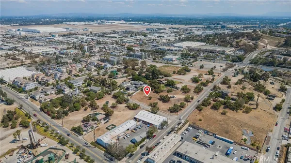 an aerial view of a city