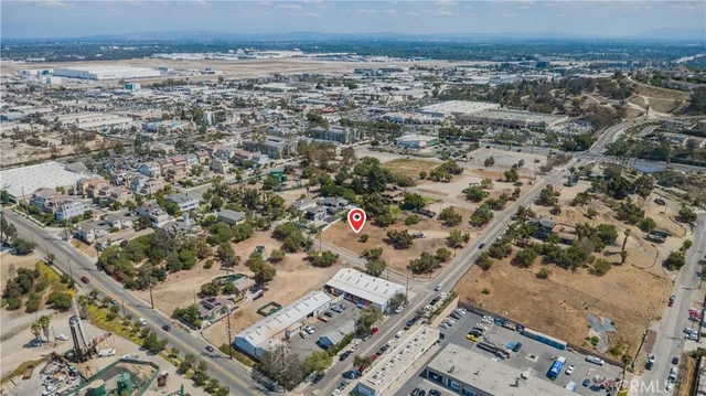 an aerial view of a city