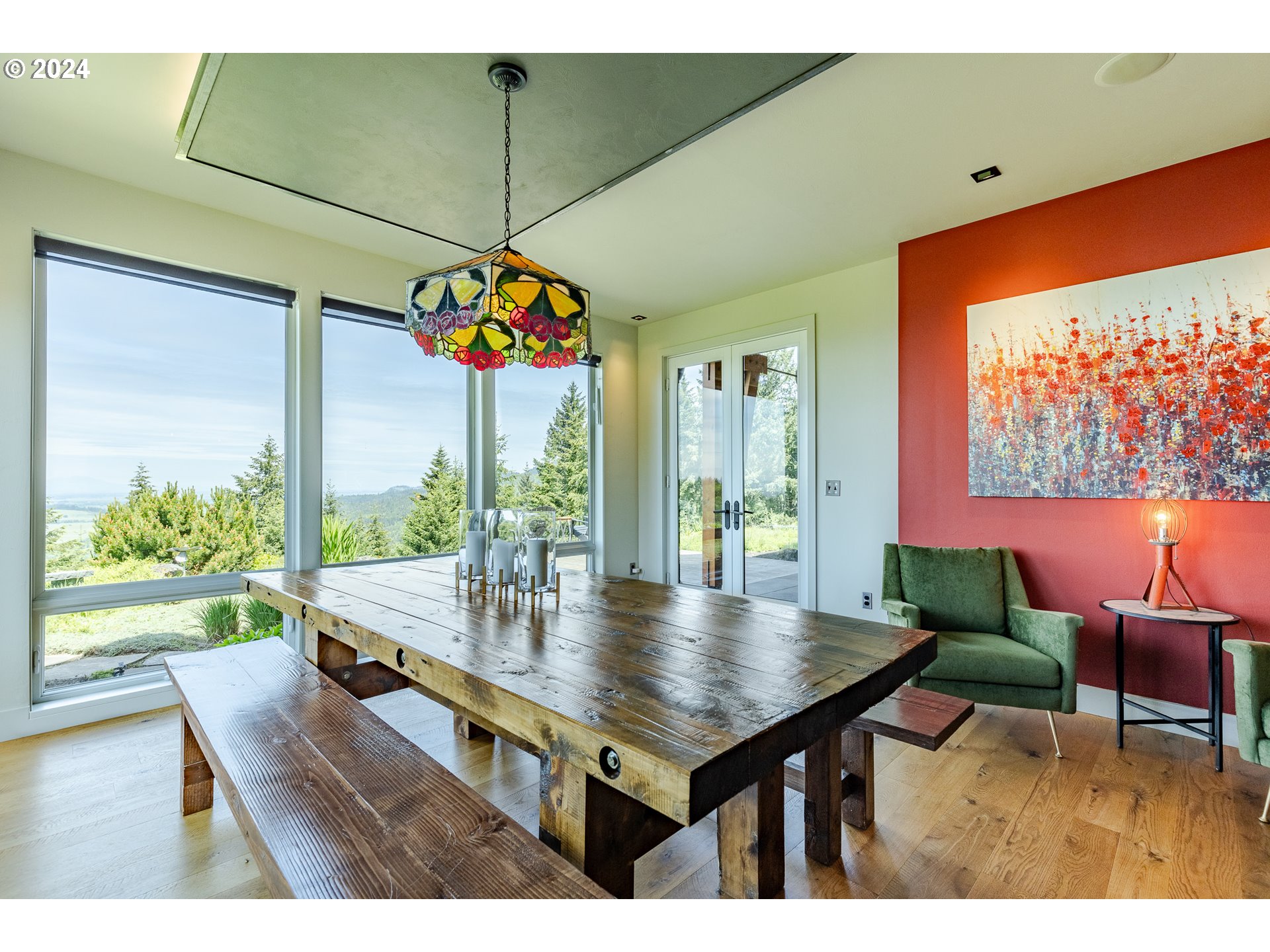 90535 Coburghills Drive Eugene, OR 97408 - Photo 17 of 48 a view of a dining room with furniture window and outside view