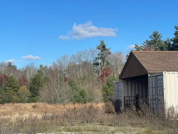 a view of backyard with green space