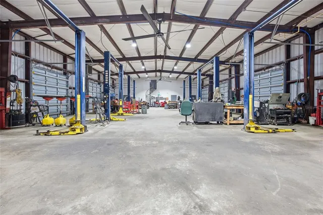 a view of a yard with an outdoor space