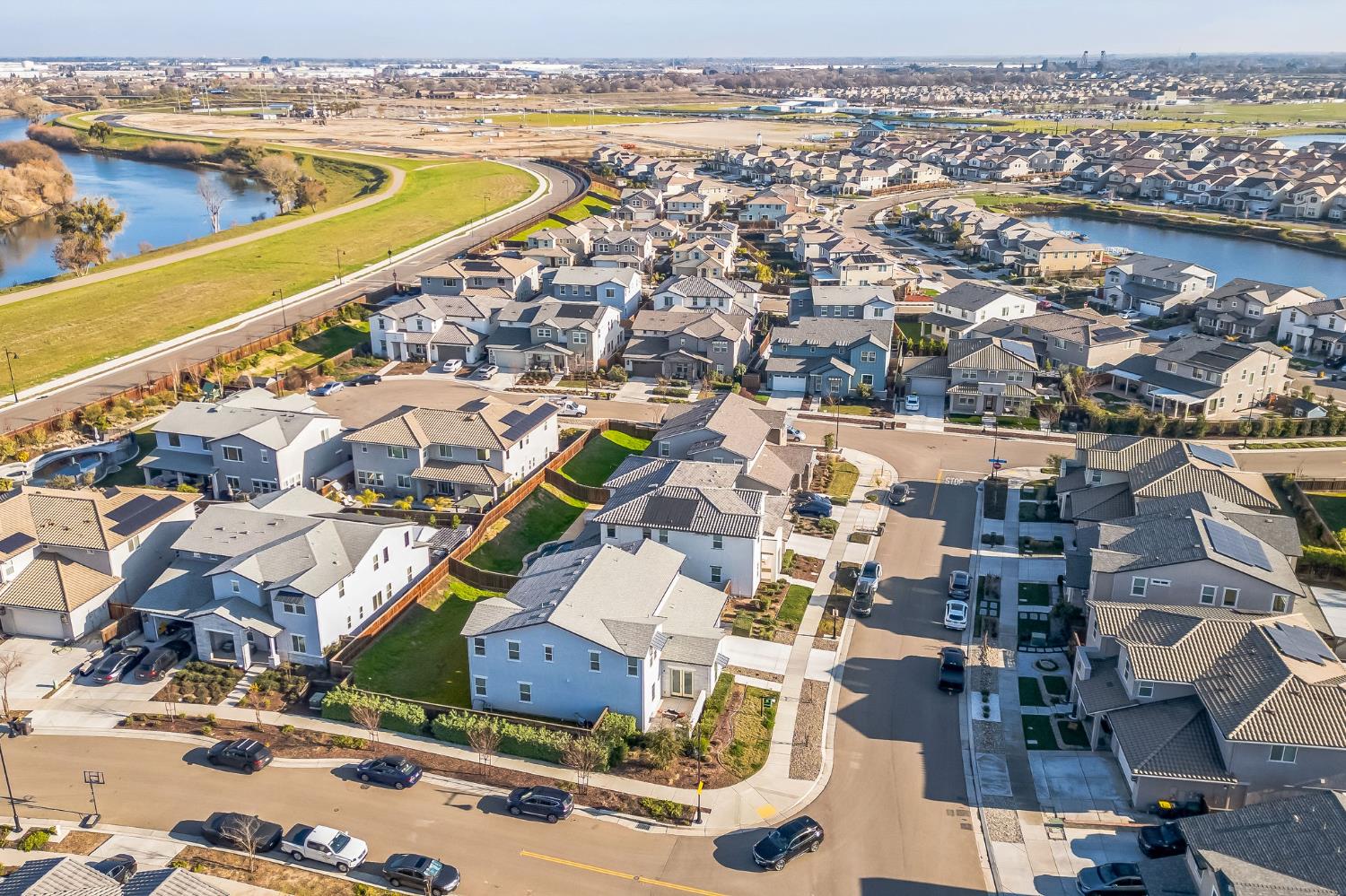 1847 Outrigger Lane Lathrop, CA 95330 - Photo 49 of 54 an aerial view of residential houses with outdoor space and ocean view