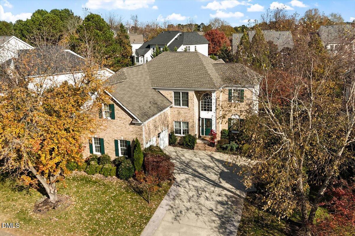 9120 Sanctuary Court Raleigh, NC 27617 - Photo 47 of 80 a aerial view of a house with a yard