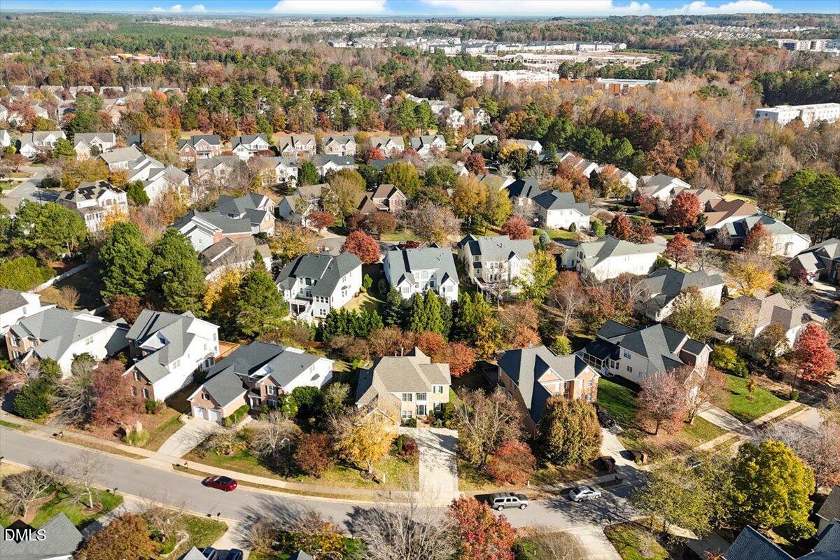 9120 Sanctuary Court Raleigh, NC 27617 - Photo 52 of 80 an aerial view of residential houses with outdoor space