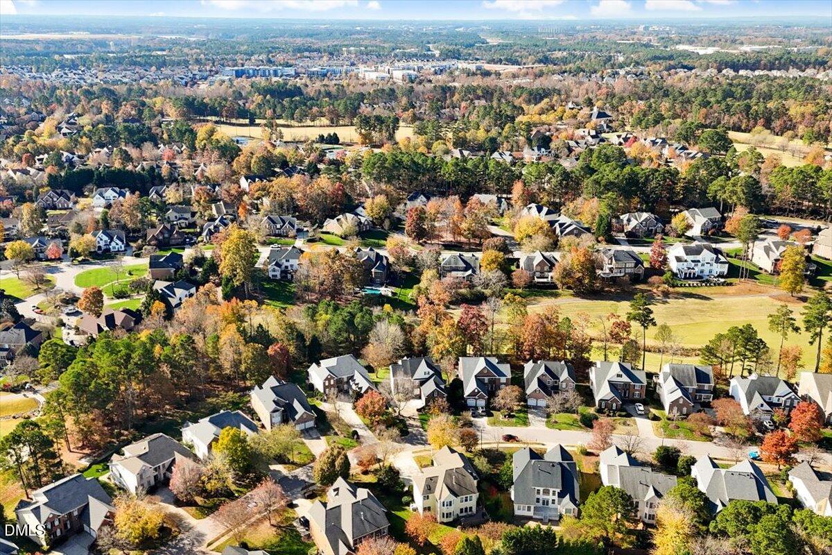 9120 Sanctuary Court Raleigh, NC 27617 - Photo 57 of 80 an aerial view of residential houses with city view